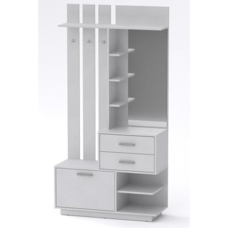 Передпокій з гачками Компанит Єва 100,3х38х195 см Альба білий