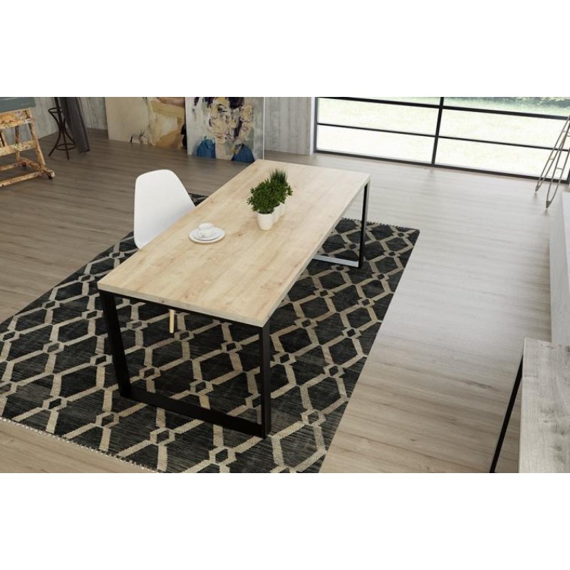 Обідній стіл у стилі Loft NS-1120 780x1800x800 мм Черный