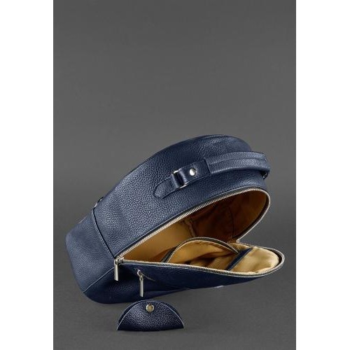 Шкіряний міні-рюкзак BlankNote Kylie Синій (BN-BAG-22-navy-blue)