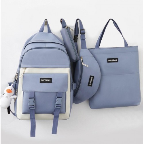 Рюкзак шкільний для дівчинки Hoz Kay 4 в 1 Блакитний (SK001592) в інтернет супермаркеті PbayMarket!