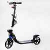 Двоколісний складаний самокат ліхтарик 2 амортизатора Best Scooter 100 кг Black and blue (114436)