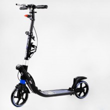 Двоколісний складаний самокат ліхтарик 2 амортизатора Best Scooter 100 кг Black and blue (114436)