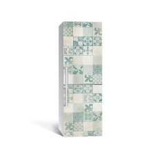 Наклейка на холодильник Zatarga «Азулежу в бірюзі» 650х2000 мм вінілова 3Д наклейка декор на кухню