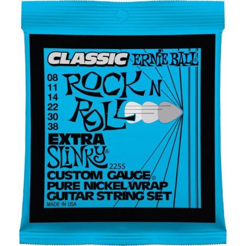 Струни для електрогітари Ernie Ball 2255 Classic Pure Nickel Extra Slinky 8/38 Струни для електрогітари Ernie Ball 2255 Classic Pure Nickel Extra Slinky 8/38