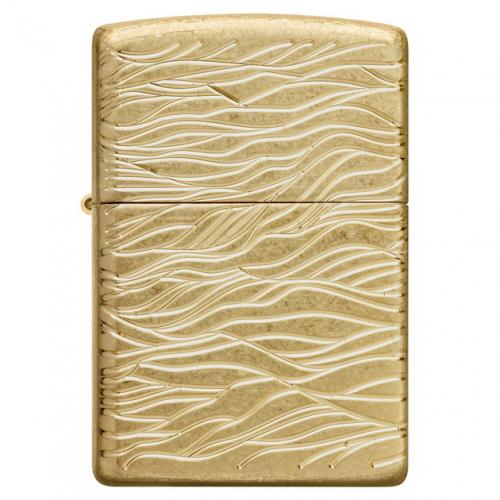 Запальничка бензинова Zippo Armor Luxury Wavy Pattern Design Золотистий (46273) Запальничка бензинова Zippo Armor Luxury Wavy Pattern Design Золотистий (46273)