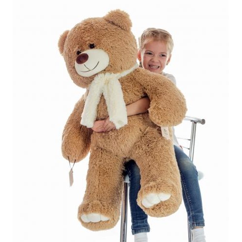 Плюшевий ведмедик Mister Medved з шарфиком Денні 110 см Латте (095) Плюшевий ведмедик Mister Medved з шарфиком Денні 110 см Латте (095)