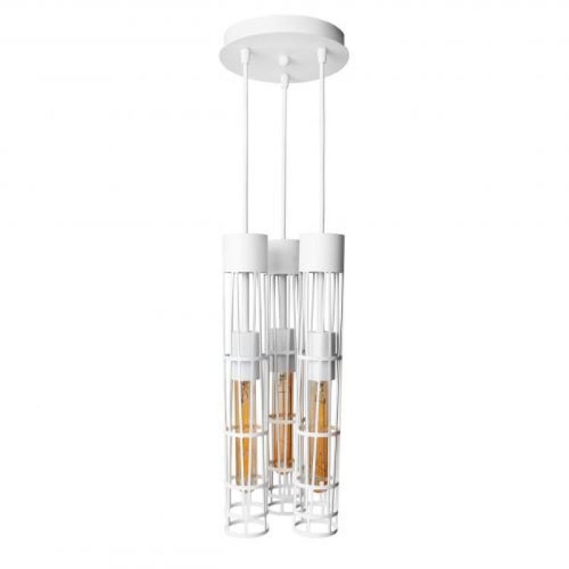 Світильник підвісний MSK Electric Flow у стилі лофт на круглій основі NL 6040-3R WH