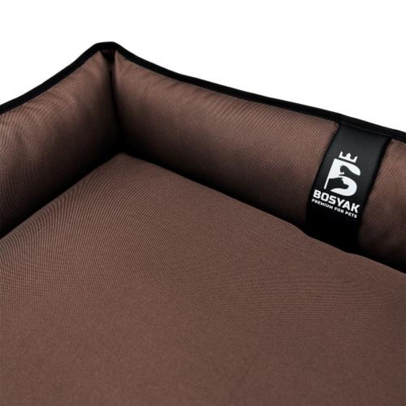 Лежак ліжко для собак та котів EGO Bosyak Waterproof M 75х65 Коричневий (спальне місце для собак та котів)