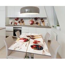 Наклейка 3Д вінілова на стіл Zatarga «Вафельний ріжок» 600х1200 мм (Z184449st)