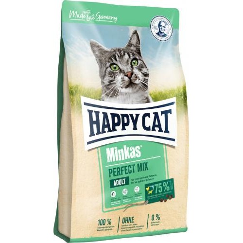 Корм для дорослих котів Happy Cat Minkas Perfect Mix з птицею ягнятком та рибою 4 кг Корм для дорослих котів Happy Cat Minkas Perfect Mix з птицею ягнятком та рибою 4 кг