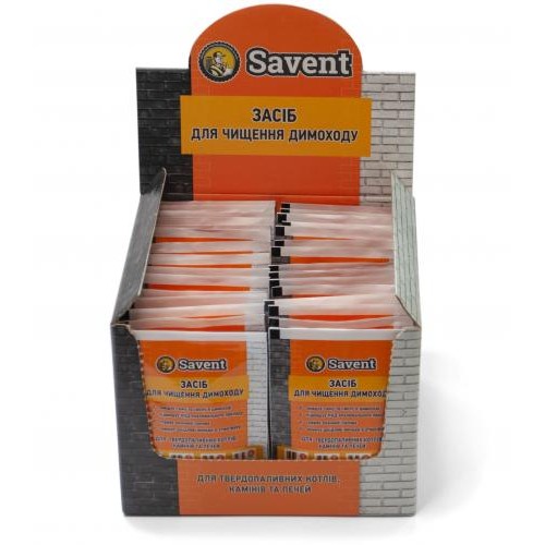 Засіб Savent 1 кг для немеханічного чищення димоходів 25 шт х 40 г Засіб Savent 1 кг для немеханічного чищення димоходів 25 шт х 40 г