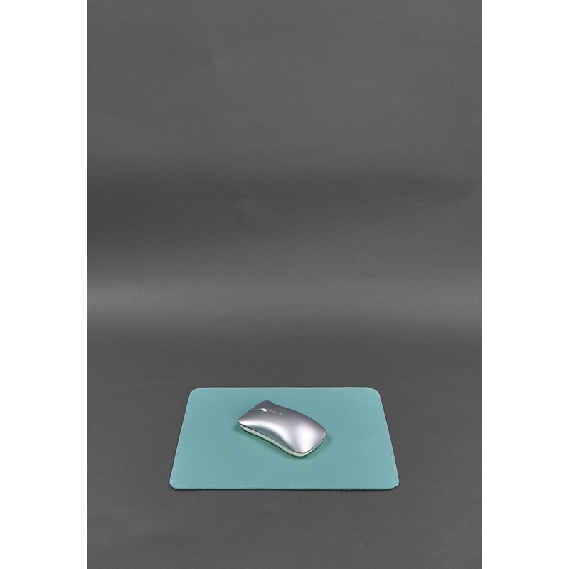 Килимок для мишки з натуральної шкіри 1.0 бірюзовий краст BlankNote