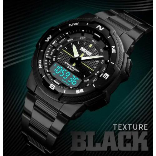 Чоловічий наручний годинник Skmei 1370 Black 1370BKBK (17130-hbr) Чоловічий наручний годинник Skmei 1370 Black 1370BKBK (17130-hbr)