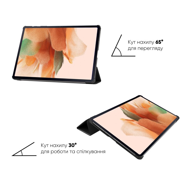 Чохол із захисною плівкою та серветкою AIRON Premium Samsung Tab S7 FE T730/T735 12.4'' 2021 Black