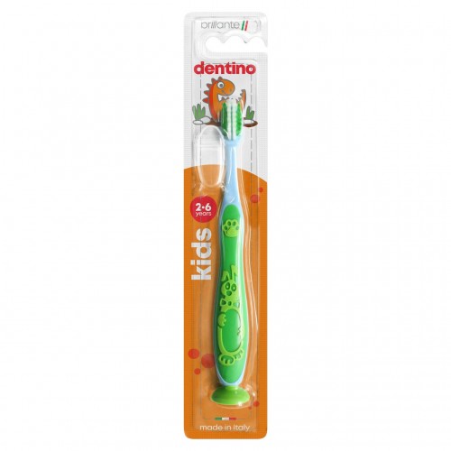 Зубна щітка Brillante Kids 65029 м’яка щетина для дітей від 2 до 6 років Зелений в інтернет супермаркеті PbayMarket!