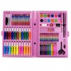 Дитячий набір для малювання No Brand ART set Rainbow комплект для дитячої творчості в кейсі 86 предметів Рожевий