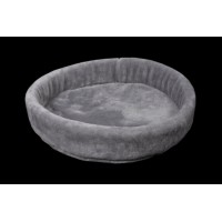 Лежак (лежанка) для котів та собак (з хутра) Мур-Мяу №3 Сірий Лежак (лежанка) для котів та собак (з хутра) Мур-Мяу №3 Сірий