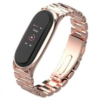 Ремінець MiJobs Metal Strap для Xiaomi Mi Band 3/4/5/6 Rose Gold Ремінець MiJobs Metal Strap для Xiaomi Mi Band 3/4/5/6 Rose Gold