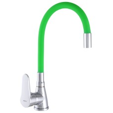 Змішувач для кухні ZERIX SOP7 146 із зеленим гнучким виливом (ZX2656)