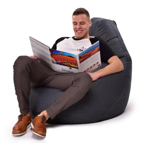 Крісло Мішок Груша Рогожка 150х100 Студія Комфорту Великий сірий Крісло Мішок Груша Рогожка 150х100 Студія Комфорту Великий сірий