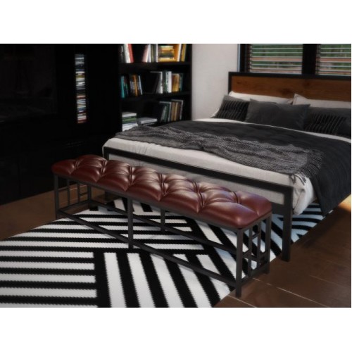 Пуф ліжковий Tenero Ренн 1550х370х450 Чорний оксамит/коричневий (1000002160) Пуф ліжковий Tenero Ренн 1550х370х450 Чорний оксамит/коричневий (1000002160)