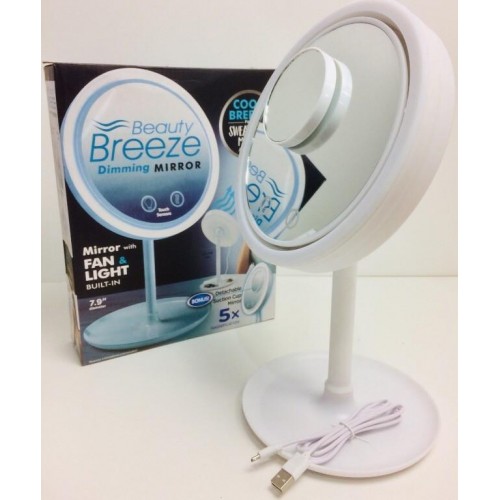 Дзеркало для макіяжу Beauty Breeze 2264 з LED підсвічуванням від батарей та USB (300894)