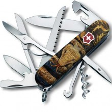Складаний ніж Victorinox Huntsman Zodiac Дерев'яна змія 91 мм Різнокольоровий (1.3713.3_Z4280pk)
