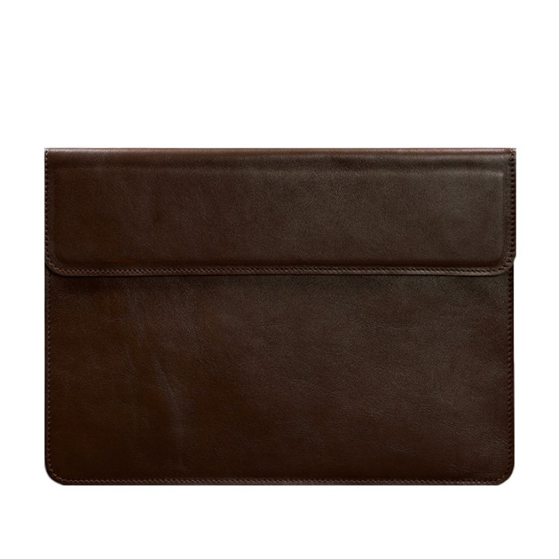 Шкіряний чохол-конверт на магнітах для MacBook 14 Бордовий BlankNote