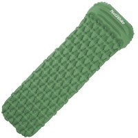 Килимок надувний Naturehike FC-12 NH19Z003-P з подушкою 198х59х6.5 см Зелений (1047-6927595737750)
