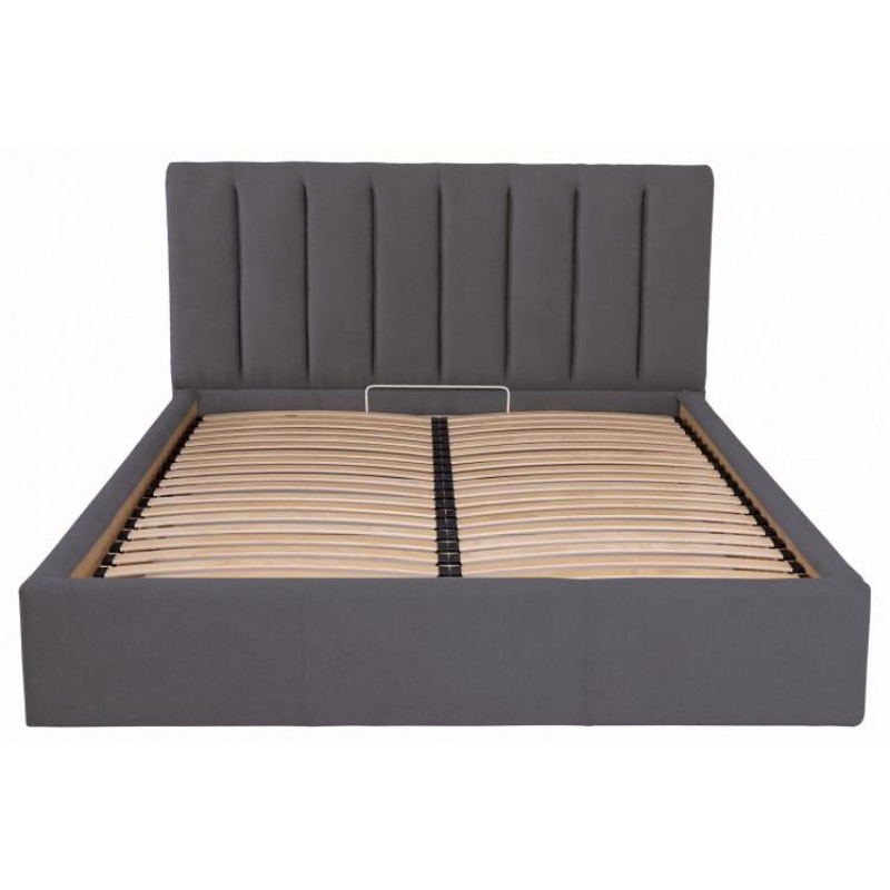 Ліжко Richman Санам VIP 120 х 200 см Місті Dark Grey З додатковою металевою цільнозварною рамою Темно-сіра