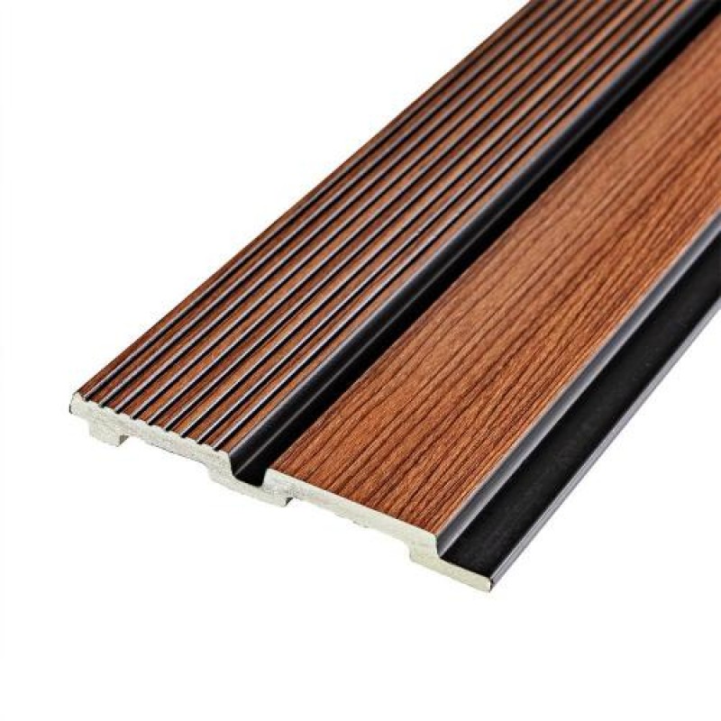 Декоративна стінова рейка Sticker Wall PS 2900x120x12 мм Коричнево-чорний (SW-00001753)