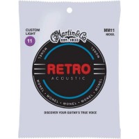 Струни для акустичної гітари Martin MM11 Retro Acoustic Guitar Strings Custom Light 11/52 Струни для акустичної гітари Martin MM11 Retro Acoustic Guitar Strings Custom Light 11/52