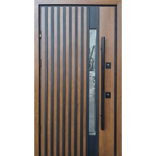 Двері вхідні Ваш Вид Страж Пруф / STRAJ PROOF RIO -Z LOFT склопакет Дуб золотий 970х2040 Ліві/Праві