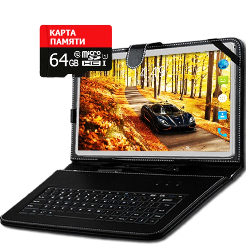 Планшет-телефон Adronix X1001 Silver LTE 2/32GB + Чохол-клавіатура + Карта пам'яті 64GB