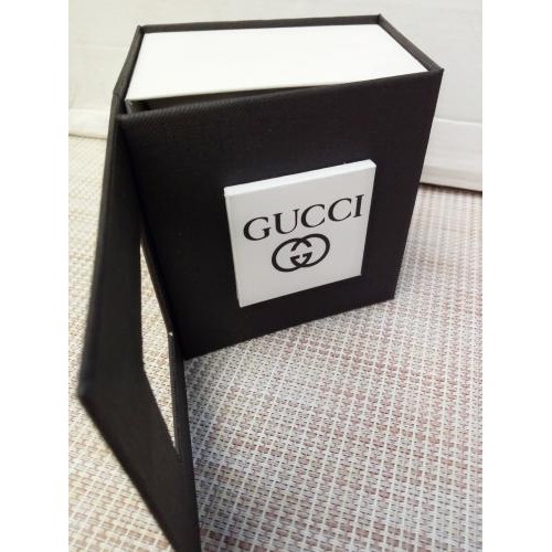Подарункова упаковка-коробка для годинника Gucci чорний 90х90х60 мм