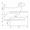 Настінний світильник Candellux Dog 36.5x18.5 см Синьо-коричневий (21-02983)