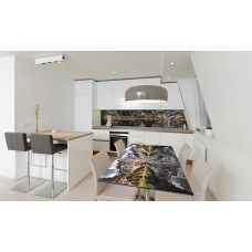 Наклейка вінілова на стіл Zatarga «Ліс, що самоклеється, Відображення в річці» 650х1200 мм Z180594/1st