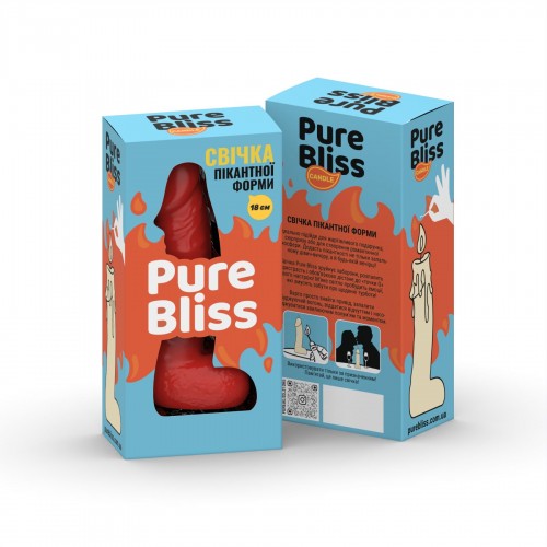 Свічка у вигляді члена Pure Bliss BIG Red 18 см Свічка у вигляді члена Pure Bliss BIG Red 18 см