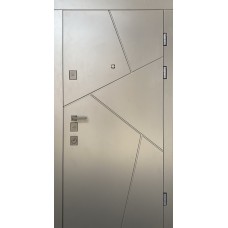 Двері вхідні в квартиру Стиль 4 контури Ваш ВиД Кварц /Білий супермат 850х2050х85 Ліве /Праве