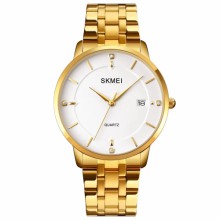 Чоловічий класичний годинник на браслеті Skmei 1801S Золотистий
