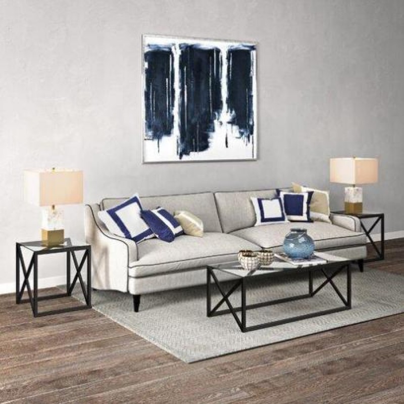 Кавовий журнальний столик у стилі Loft NS-578 450x1100x500 мм Черный