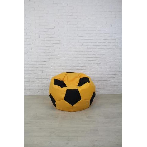 Крісло М'яч Coolki 100 см Жовтий із Чорним (Оксфорд 600D PU) Крісло М'яч Coolki 100 см Жовтий із Чорним (Оксфорд 600D PU)
