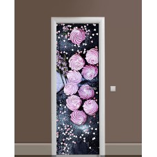 Наклейка на двері Zatarga «Черниця зефір» 650х2000 мм вінілова 3Д наклейка декор самоклеюча