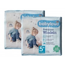 Дитячі одноразові підгузники Babylove Premium 5+ Junior plus 11-18 кг 68 шт