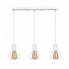 Світильник лофт підвісний на планці MSK Electric Lotus білий NL 1415-3W