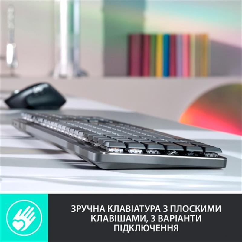 Бездротова клавіатура Logitech MX Mechanical Graphite Clicky (920-010759)