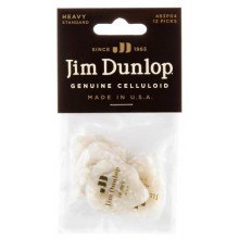 Медіатори Dunlop 483P04HV Genuine Celluloid White Pearloid Heavy Player's Pack (12 шт.)