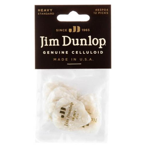 Медіатори Dunlop 483P04HV Genuine Celluloid White Pearloid Heavy Player's Pack (12 шт.) Медіатори Dunlop 483P04HV Genuine Celluloid White Pearloid Heavy Player's Pack (12 шт.)