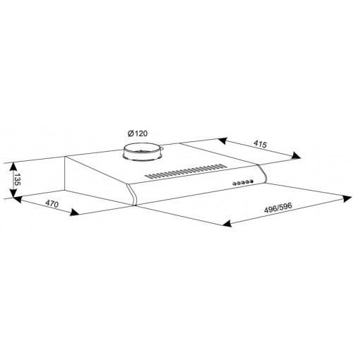 Витяжка кухонна Eleyus Line I 60 WH (6215965)