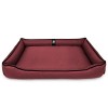 Лежак ліжко для собак всіх порід EGO Bosyak Waterproof XL 105х80 Бордовий (спальне місце для великих собак)